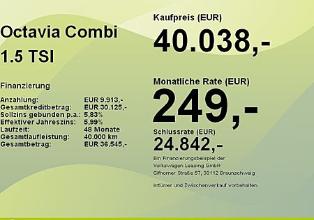 Skoda Octavia 1.5 TSI MHEV 110kW DSG Sportline 5 Türen