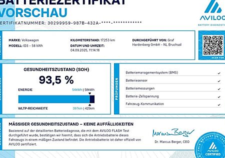 VW ID.3 Pro 58 kWh 107 kW Pro 5 Türen