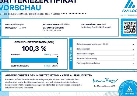 VW ID.4 Pro 77 kWh 210 kW Pro mit Infotainm.P. 5 Türen
