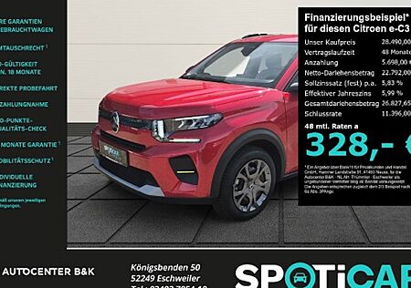 Citroën e-C3 Elektromotor 113 Standard-Range MAX 5 Türen