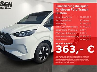 Ford Transit Custom BEV 70kWh 100kW 320 L1 Trend 4 Türen