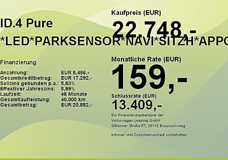 VW ID.4 Pure 52 kWh 109 kW Pure 5 Türen