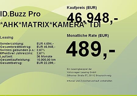 VW ID.BUZZ 77 kWh 150 kW Pro 5 Türen