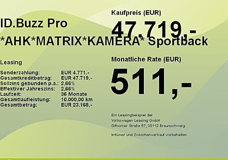 VW ID.BUZZ 77 kWh 150 kW Pro 5 Türen