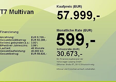 VW T7 Multivan 1,4 eHybrid OPF DSG Überhang Style 5 Türen