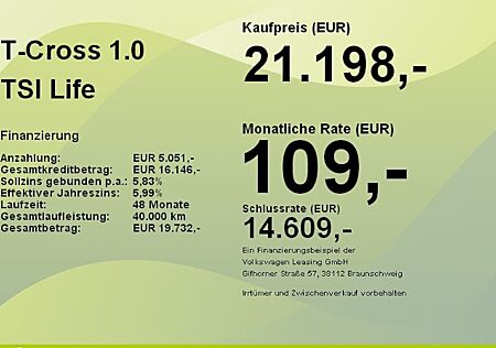 VW T-Cross 1.0 TSI OPF Life 5 Türen