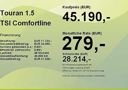 VW Touran 1.5 TSI OPF DSG Comfortline 5 Türen