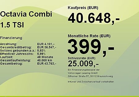 Skoda Octavia 1.5 TSI MHEV 110kW DSG Sportline 5 Türen