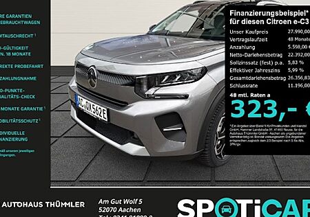 Citroën e-C3 Elektromotor 113 Standard-Range MAX 5 Türen