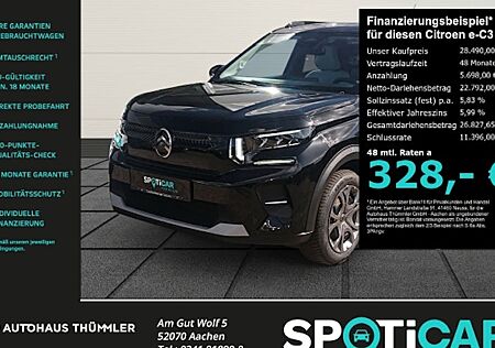 Citroën e-C3 Elektromotor 113 Standard-Range MAX 5 Türen