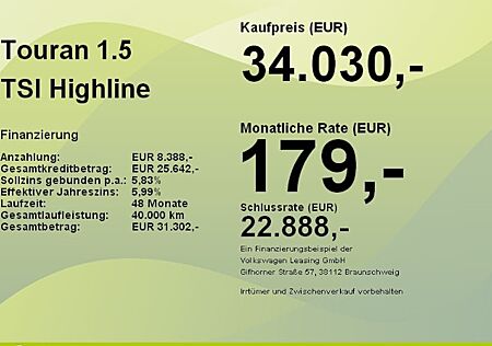 VW Touran 1.5 TSI OPF Highline 5 Türen