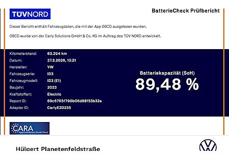 VW ID.3 Pure Performance 45 kWh 110 kW Pure 5 Türen