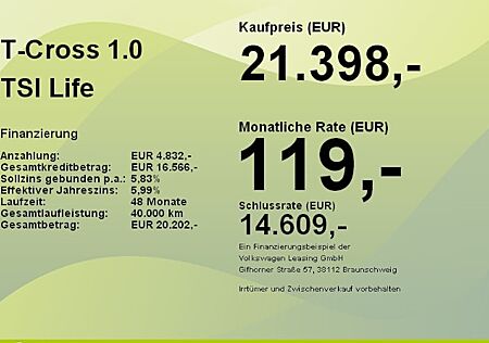 VW T-Cross 1.0 TSI OPF Life 5 Türen