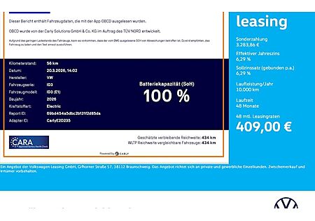 VW ID.3 Pure 52 kWh 125 kW 5 Türen