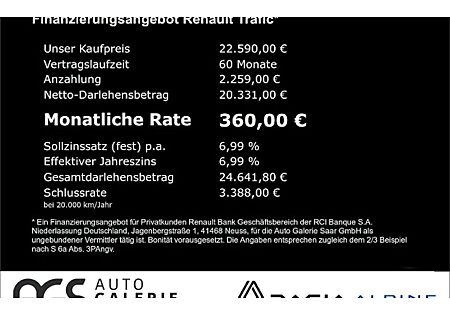 Renault Trafic Blue dCi 150 EDC L1H1 3,0t Komfort 4 Türen
