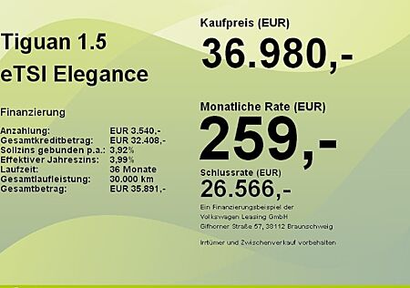 VW Tiguan 1.5 eTSI OPF DSG Elegance 5 Türen