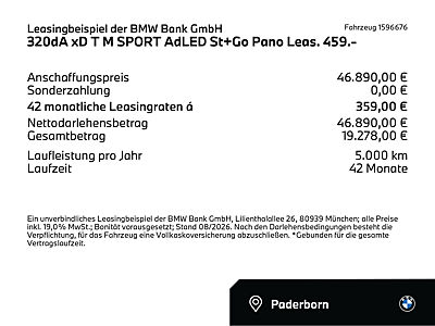 320dA xD T M SPORT AdLED St+Go Pano Leas. 439.-