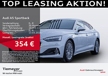 Audi A5 Sportback 40 TDI Q S LINE UPE73 LM19 LEDER MATRIX