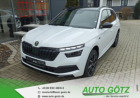 Skoda Kamiq Monte Carlo DSG AHK-Vorb.*Navi*DAB*VZE*LED*ACC*SmartLink*Panorama*DigiCockpit*elektr. Heckkl.*Kamera*Kessy*Freispr.*Sitzheiz*PDC*vo+hi*Alu*LichtAssist*SpurAssist*Connect*Sunset*ZV-Funk*4xEFH*Ladeboden*Lenkradheiz*Nebel*Armlehne*Metallic