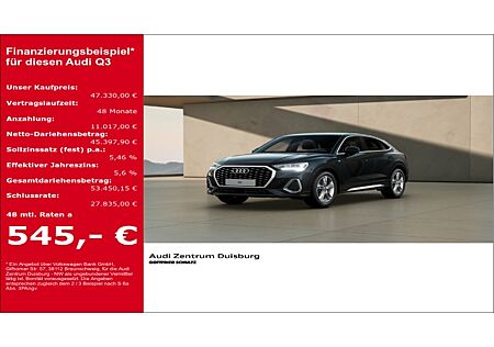 Audi Q3 Sportback S line 35 TFSI Navi Leder digitales Soundsystem LED El. Heckklappe sofort verfügbar!