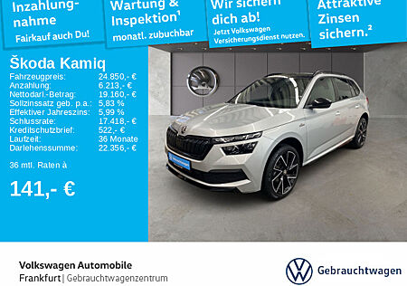 Skoda Kamiq 1.5 TSI Monte Carlo Navi AHK LED Heckleuchten Panoramadach Sitzheizung Lecitmetallfelgen 1.5 TSI