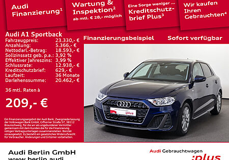 Audi A1 Sportback S line 25 TFSI 5-G. VIRTUAL PDC