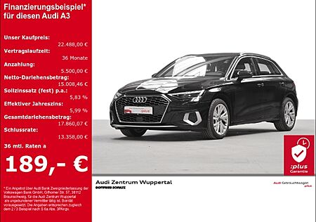 Audi A3 Sportback 35 TFSI AHK DAB LED SHZ GARANTIE PARK ASSIST SMARTPHONE INTERFACE