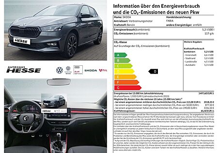 Skoda Fabia 1,0 TSI Monte Carlo, LED, Kamera, PDC v+h, Bluetooth, Sitzhzg. v,