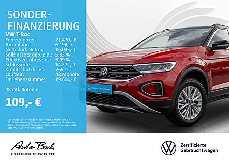 VW T-Roc 1.0 TSI Life, Navi, LED, AHK, Rückfahrkamera, App-Connect, Digital Cockpit