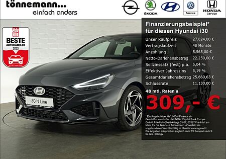 Hyundai i30 FACELIFT T-GDI N-LINE 48V+VOLL LED+NAVI+RÜCKFAHRKAMERA+SCHIEBEDACH+SITZ-/LENKRADHEIZUNG