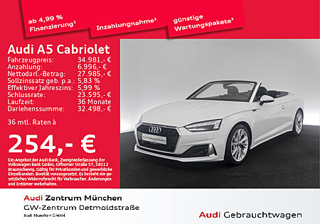 Audi A5 Cabriolet 40 TFSI S tronic advanced Virtual/Matrix/Navi+/Kamera