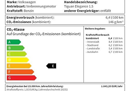 VW Tiguan Elegance 1.5 eTSI NAVI+SITZHZ+ACC+PDC+AHK