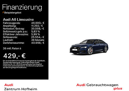 Audi A6 Limousine 55 TFSIe S line*B&O*LED*Virtual*Navi+*Kamera*Tour*