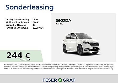 Skoda Fabia Drive 1,0 TSI KESSY*SZH*PDC*SMART-LINK