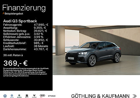 Audi Q3 Sportback 35 TFSI S line S tro*Pano*Standh*Sonos*LED*Virtual*Navi+*360° Kamera*