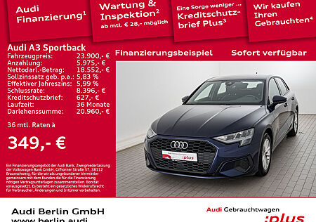 Audi A3 Sportback 30 TFSI S tr. VIRTUAL DAB LED PDC