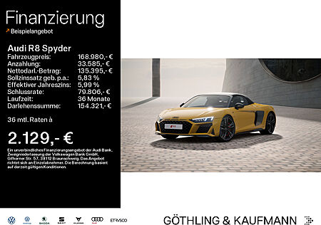 Audi R8 Spyder V10 performance*Keramik*Laser*B&O*Virtual*Navi+*