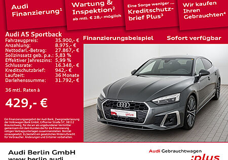 Audi A5 Sportback S line 40 TDI S tr. MATRIX RFK NAVI