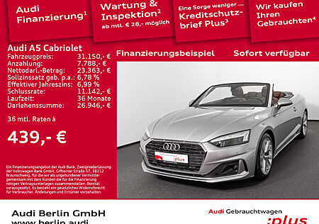 Audi A5 Cabriolet Advanced 40 TFSI S tr. B&O MATRIX