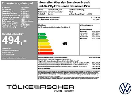 VW Polo VI 1.0 TSI e Move Virtual ACC SHZ LM LED