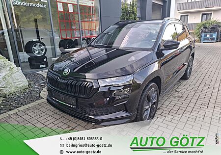 Skoda Karoq Sportline DSG AHK*Navi*DAB*VZE*LED*ACC*SmartLink*DigiCockpit*elektr. Heckkl.*Kamera*Kessy*BlindSpot*Freispr.*Sitzheiz*PDC*vo+hi*Alu*LichtAssist*SpurAssist*Connect*Sunset*ZV-Funk*4xEFH*Ladeboden*Lenkradheiz*beheiz.Frontscheibe*Nebel*Armlehne*Metallic