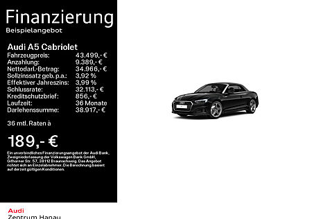 Audi A5 Cabriolet 35 TFSI *MATRIX*AHK*VIRTUAL*18ZOLL*