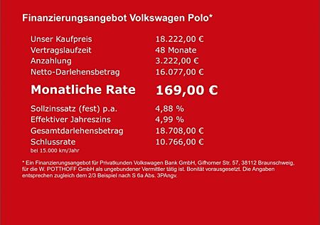 VW Polo 1.0 TSI DSG ComfortlineNavi PDC Sitzhzg AppConnect GRA FrontAssist