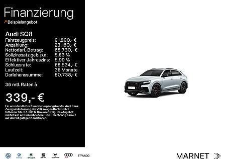 Audi SQ8 4.0 TFSI quattro*Navi*Matrix*B&O*HUD*AHK*DVD*PDC*Pano*Virtual Cockpit*Kamera*Standheizung