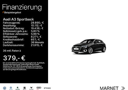 Audi A3 Sportback Advanced 35 TFSI S line*Navi*Matrix*PDC*Virtual Cockpit*Kamera*Sitzheizung