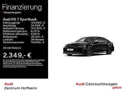 Audi RS7 RS 7 Sportback performance*EUPE 198.160*Keramik*305 km/h*Pano*Laser*B&O Ad*HU*Standh*Virtual*Navi+*360° Kamera*