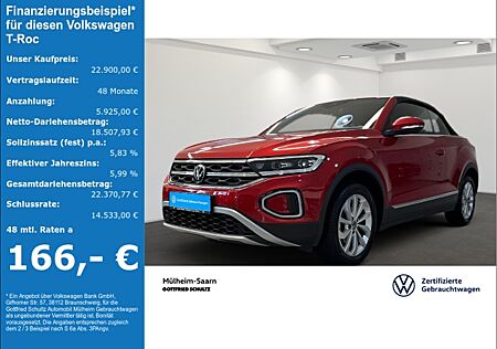 VW T-Roc Cabriolet 1 0 TSI BMT Style GJR Leder Navi Anschlussgarantie