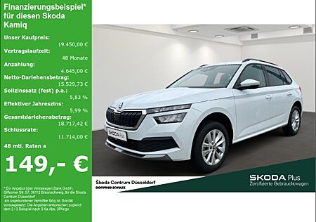 Skoda Kamiq Ambition 1 0 TSI Klimaanlage Einparkhilfe Lenkrad heizbarSitzheizung vorn