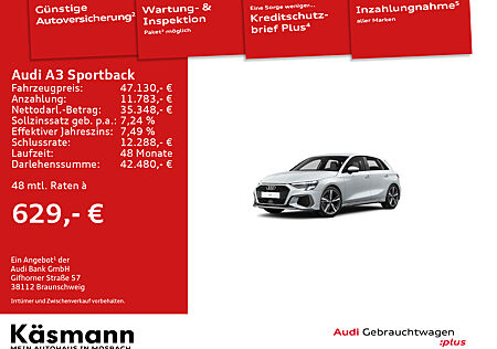 Audi A3 Sportback 35TDI S line B&O NAV KAM SHZ LED