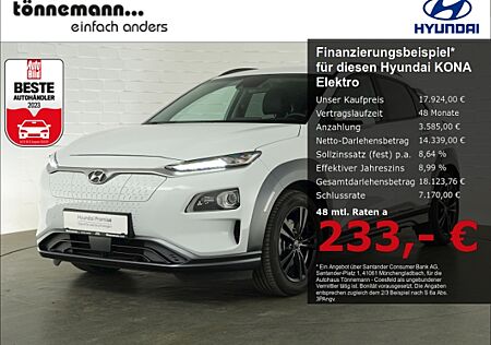 Hyundai Kona Elektro STYLE 39,2 kWh+VOLL LED+NAVI+RÜCKFAHRKAMERA+SITZ-/LENKRADHEIZUNG+SOUNDSYSTEM+SMARTKEY